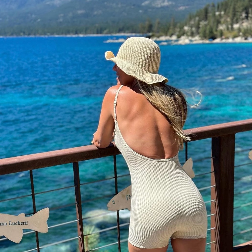 Frankie’s Bikinis Gabriel Waffle Bodysuit onesie